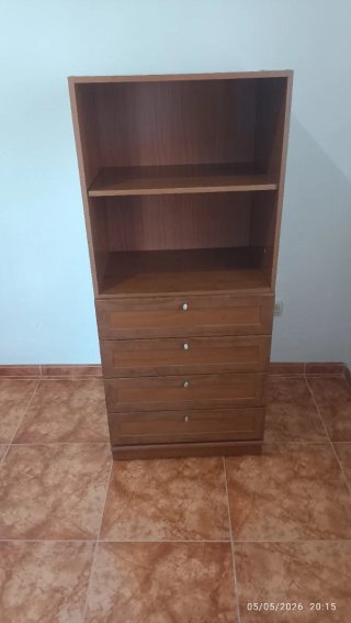 Estantería Roble doble con 4 Cajones
