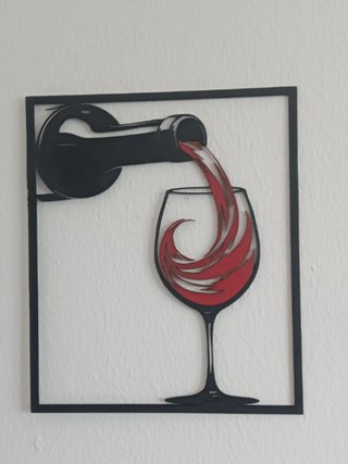 Cuadro Decorativo Vino Tinto