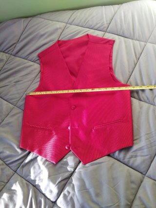 Chaleco de ceremonia rosa/rojo
