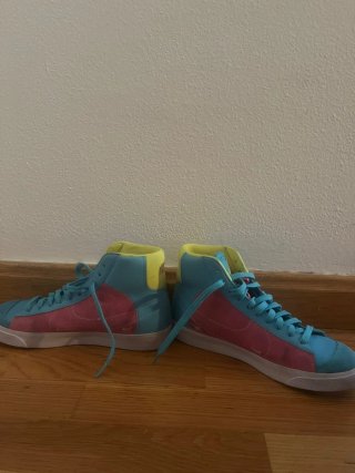 Nike zapatilla azul amarillo fosforito rosa