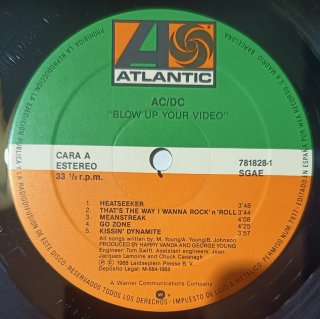 Vinilo AC/DC Blow Up Your Video. Edición 1988.