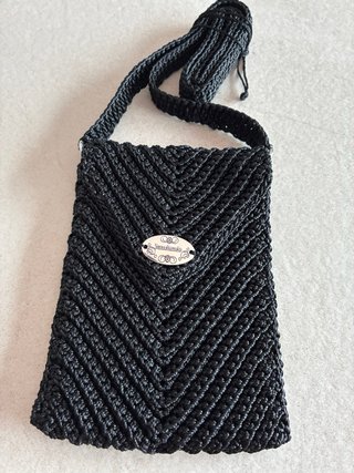 Bolso y cartera conjunto crochet rojo