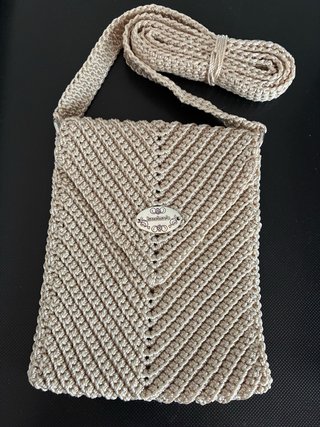 Bolso y cartera conjunto crochet rojo