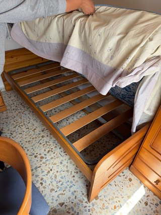 Cama 105cm con somier y colchón