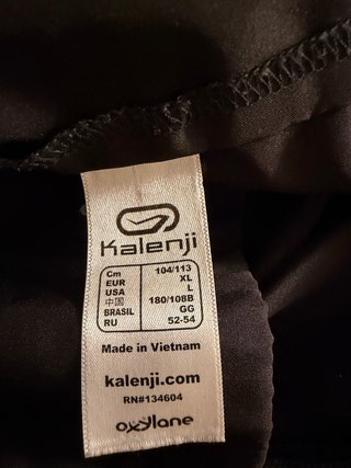 Cortavientos Running Kalenji Talla XL Negro