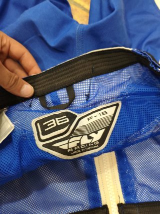 Pantalón Motocross Fly Racing F16 Azul/Blanco