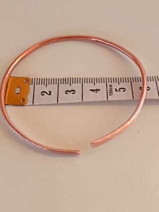 Pulsera Cobre Ajustable con Bola Rosa