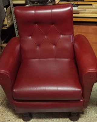 Sillón de polipiel vintage