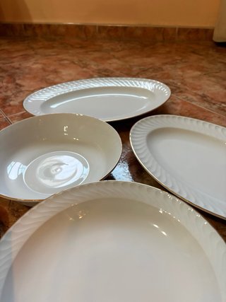 Vajilla Bavaria Porcelana Blanca 44 Piezas