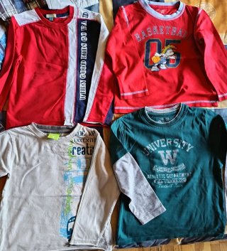Lote 4 Camisetas Manga Larga 3-4 Años