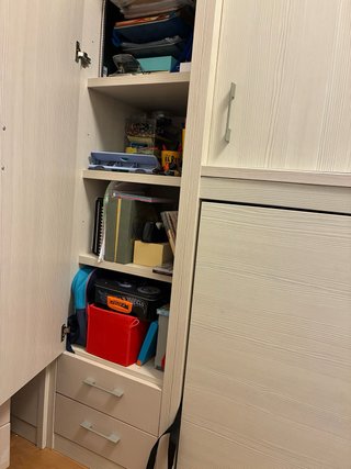 Cama abatible de 90cm y armario modular
