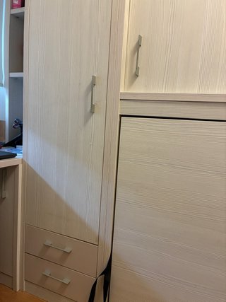 Cama abatible de 90cm y armario modular