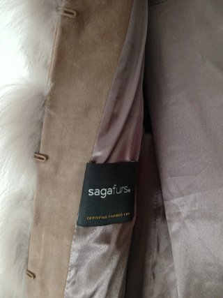 Abrigo de Piel Gris Talla 48