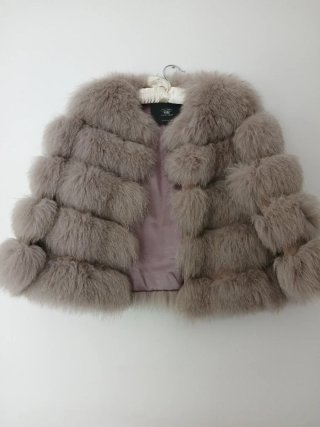 Abrigo de Piel Gris Talla 48