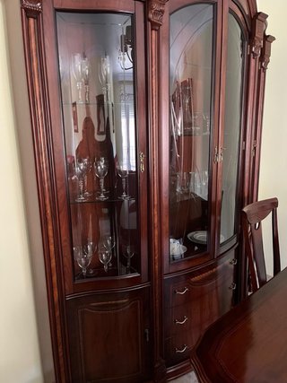 Salón completo madera oscura