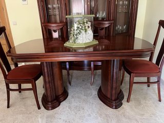 Salón completo madera oscura
