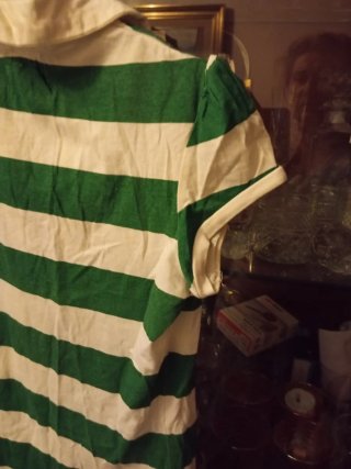 Camiseta tipo polo a Rayas Verdes y Blancas