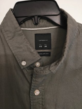 Camisa Oxford Verde Kaki Talla XS.