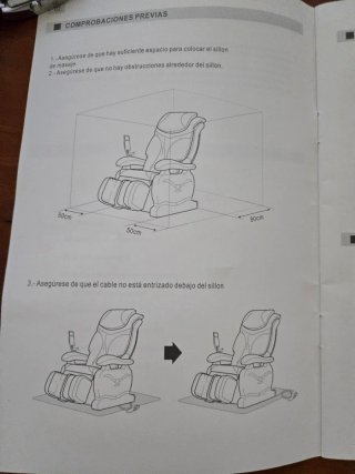 Sillón Masaje Cuero Marrón