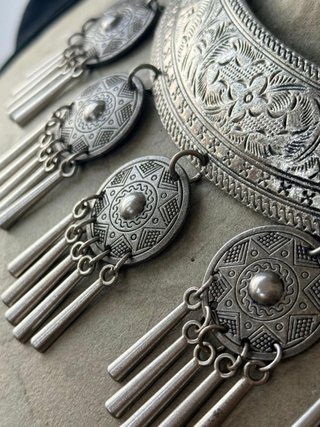 Collana Tribale Vintage Argento