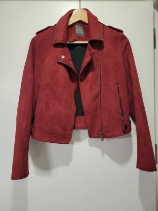 Chaqueta Biker burdeos Mujer Talla S