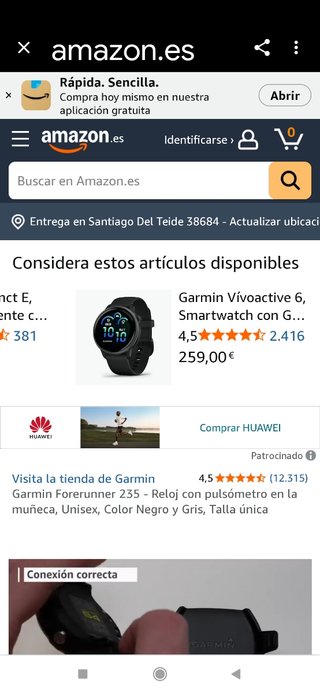 Reloj Garmin Negro