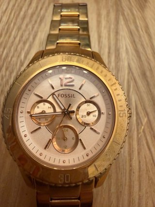 Reloj Fossil Dorado Acero Mujer