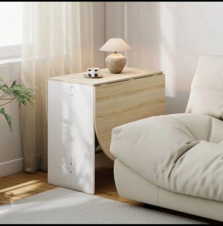 Mesa Comedor Cocina Plegable Madera Blanca