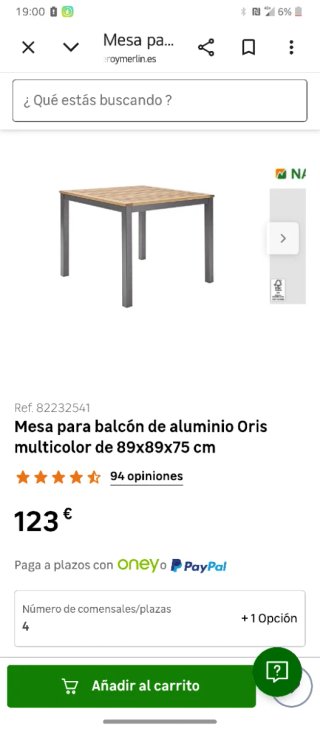 Mesa de terraza de madera