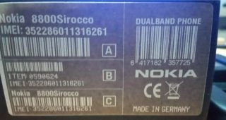 Nokia 8800 Sirocco Dorado/Plateado