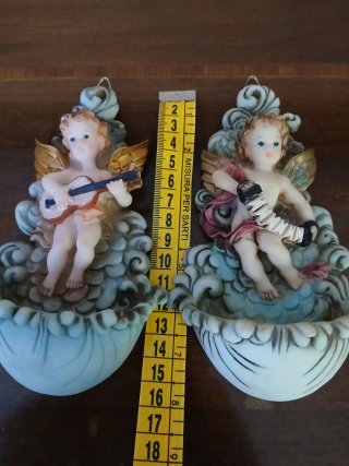 Coppie acquasantiere vintage angioletti