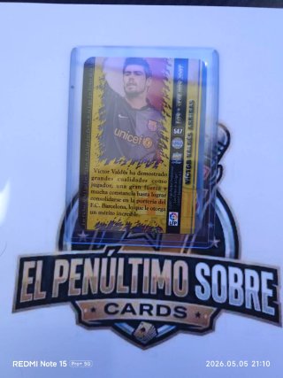 Víctor Valdés 2008 MundiCromo Tarjeta Fútbol