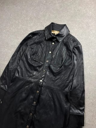 Elisabetta franchi Gold Vestito-Camicia Effetto pelle made in Italy
