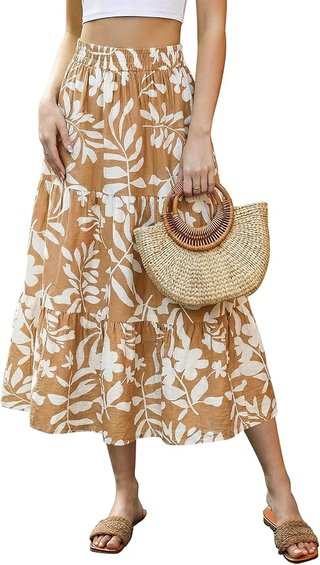 NUEVO Falda Larga Estampado Floral Adigaber