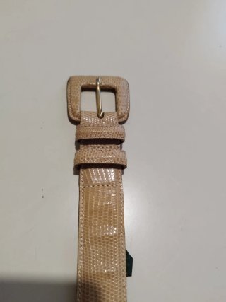 Cintura Ruggieri vera lucertola beige/marrone