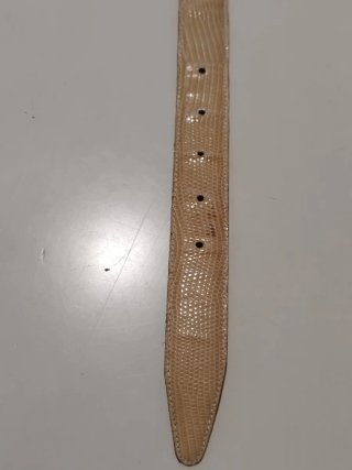 Cintura Ruggieri vera lucertola beige/marrone