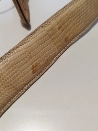 Cintura Ruggieri vera lucertola beige/marrone
