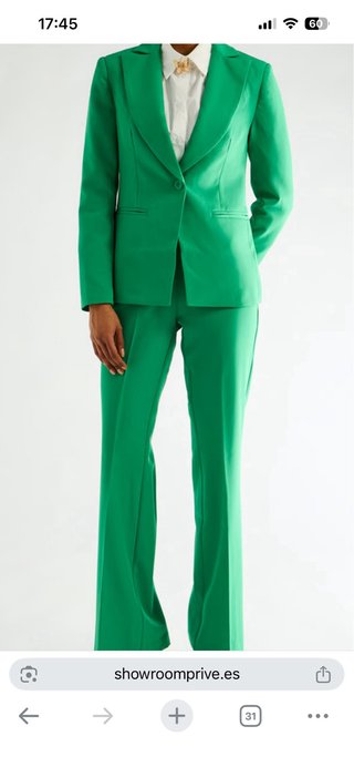 Traje chaqueta pantalon Verde Renascimento Talla L