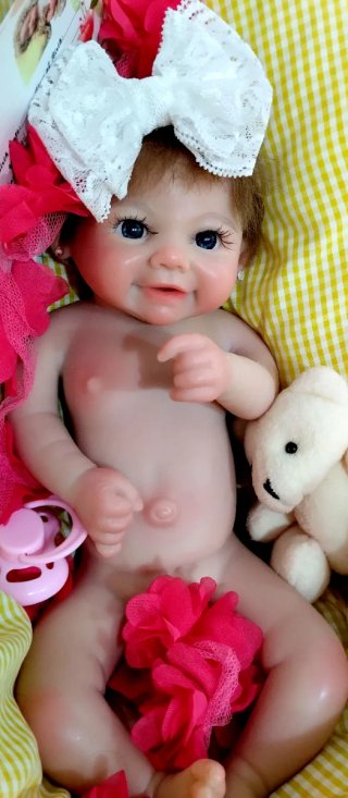 Bebé Reborn Silicona 34 cm Niña