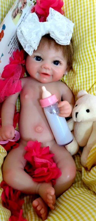 Bebé Reborn Silicona 34 cm Niña