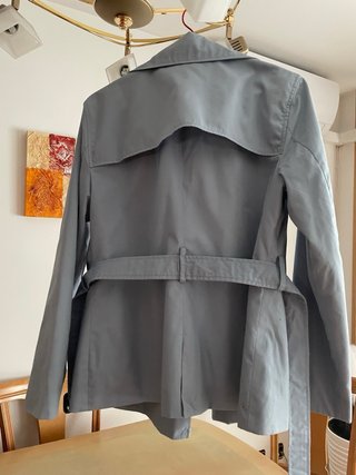 Gabardina Stradivarius azul mujer Talla L