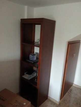 Mueble Estantería Madera Oscura