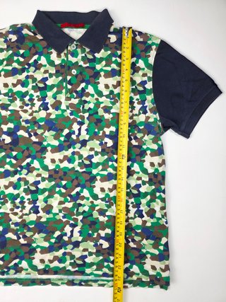 Carolina Herrera Polo Shirt Camouflage Green Patte
