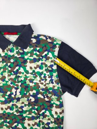 Carolina Herrera Polo Shirt Camouflage Green Patte