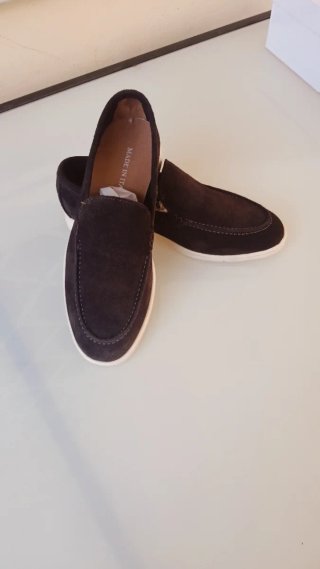 Mocassini uomo vera pelle marrone 43