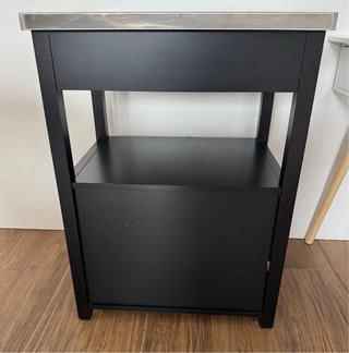 Mueble Cocina Negro con Encimera Metal