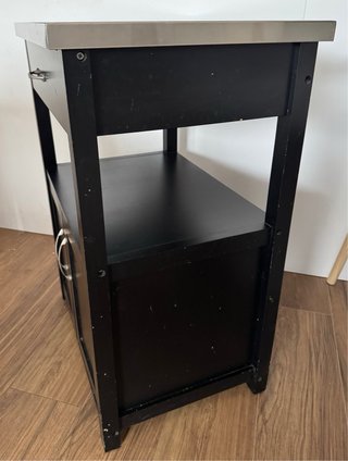 Mueble Cocina Negro con Encimera Metal
