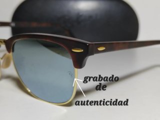 Ray-Ban Clubmaster Espejo Marrón y dorado ORIGINAL