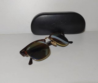 Ray-Ban Clubmaster Espejo Marrón y dorado ORIGINAL