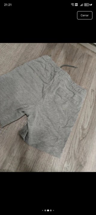 Pantalón corto niño gris